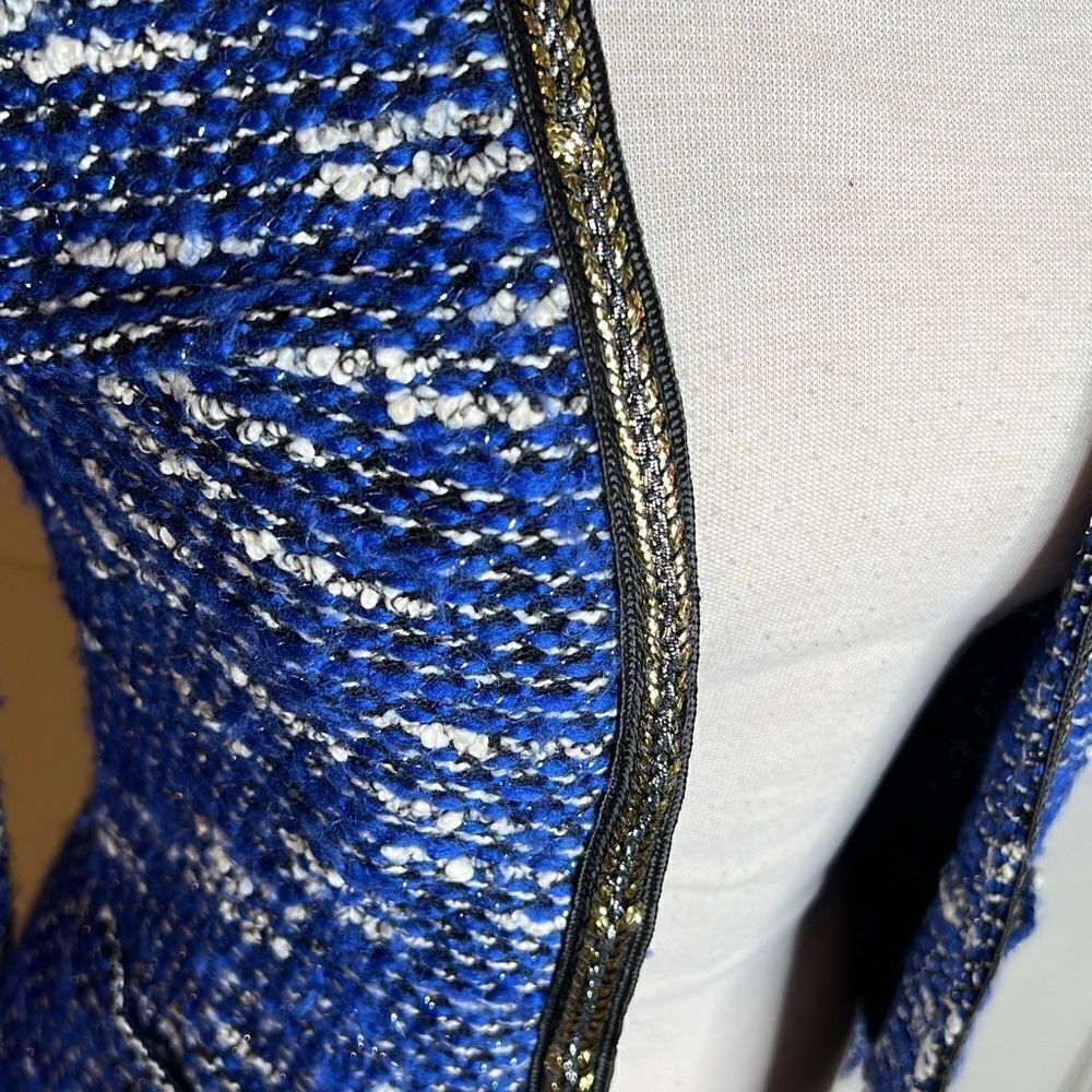 ❤️ASOS Tweed Open Front Cardigan Blue - Picture 3 of 6